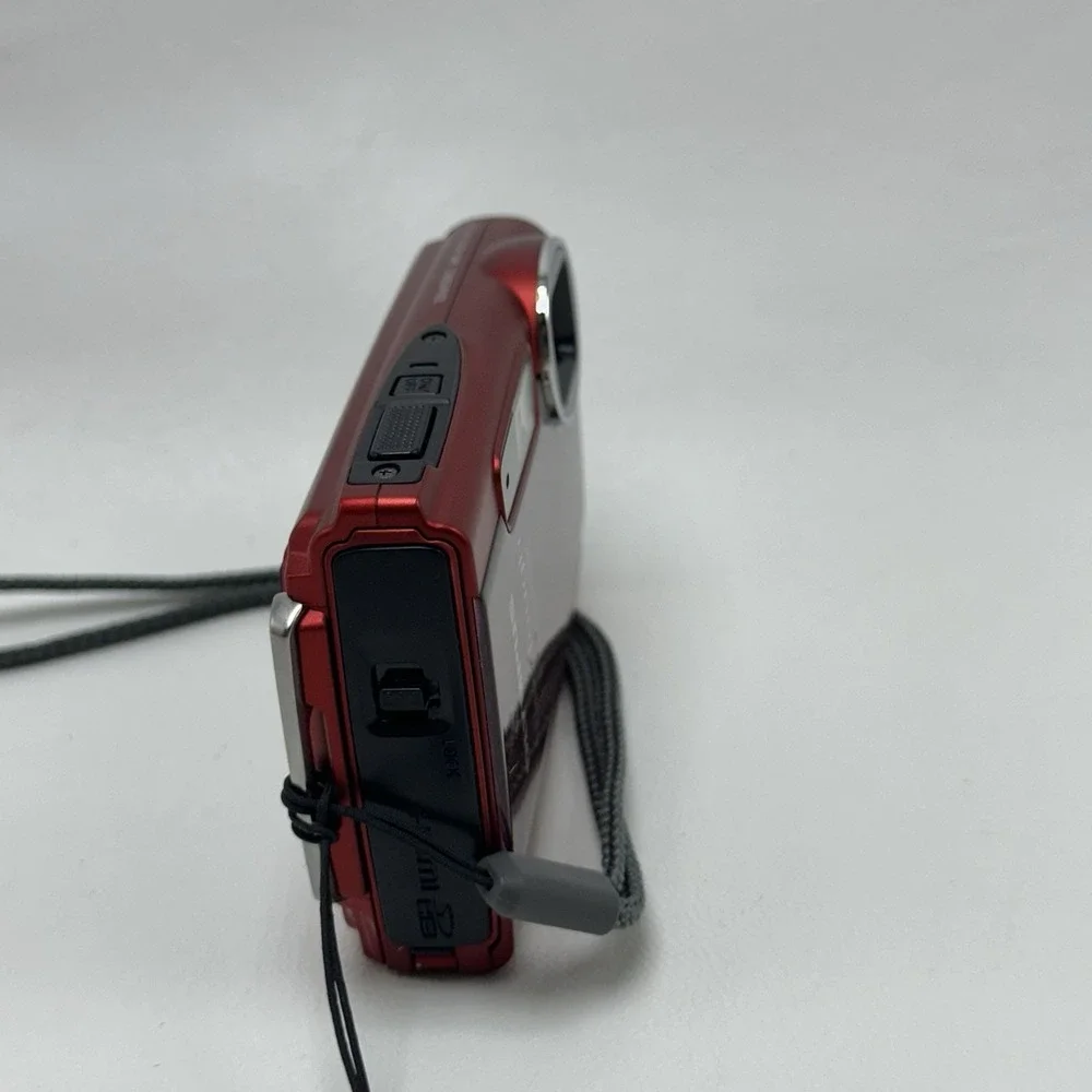 Olympus Stylus Tough 3000 12MP Red Waterproof Camera Bundle w/Case Battery Float